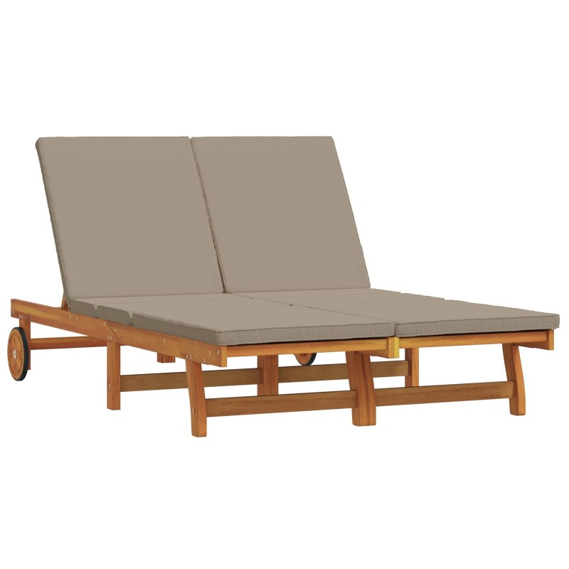 Transat Marron 125 x 200 x 84 cm Bois d'Acacia Massif 515603515603