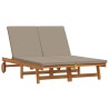Transat Marron 125 x 200 x 84 cm Bois d'Acacia Massif 515603515603