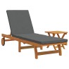 Transat 1-personne 2 pcs Marron Bois d'Acacia Massif 515604515604