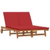Transat Marron 125 x 200 x 84 cm Bois d'Acacia Massif 515607515607