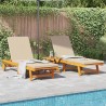 Transat 2-personne 2 pcs Marron Bois d'Acacia Massif 515612515612