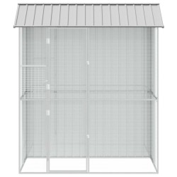 Cage pour oiseaux Gris 215 x 110 x 247 cm Acier galvanisé 515619515619