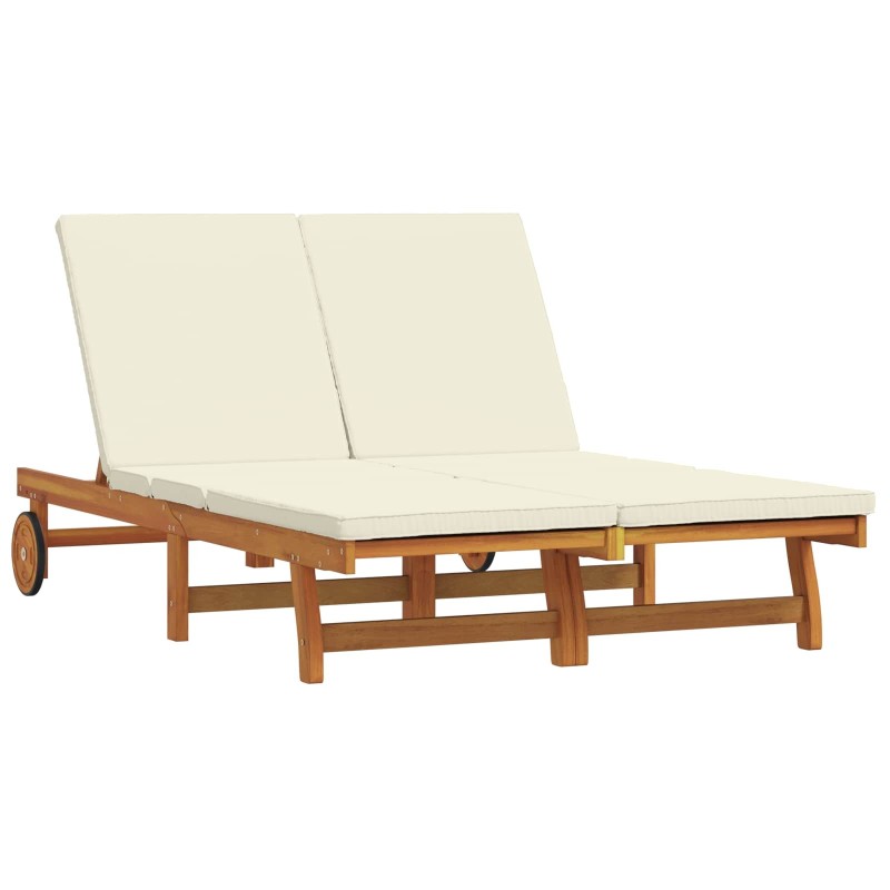 Transat Marron 125 x 200 x 84 cm Bois d'Acacia Massif 515622515622