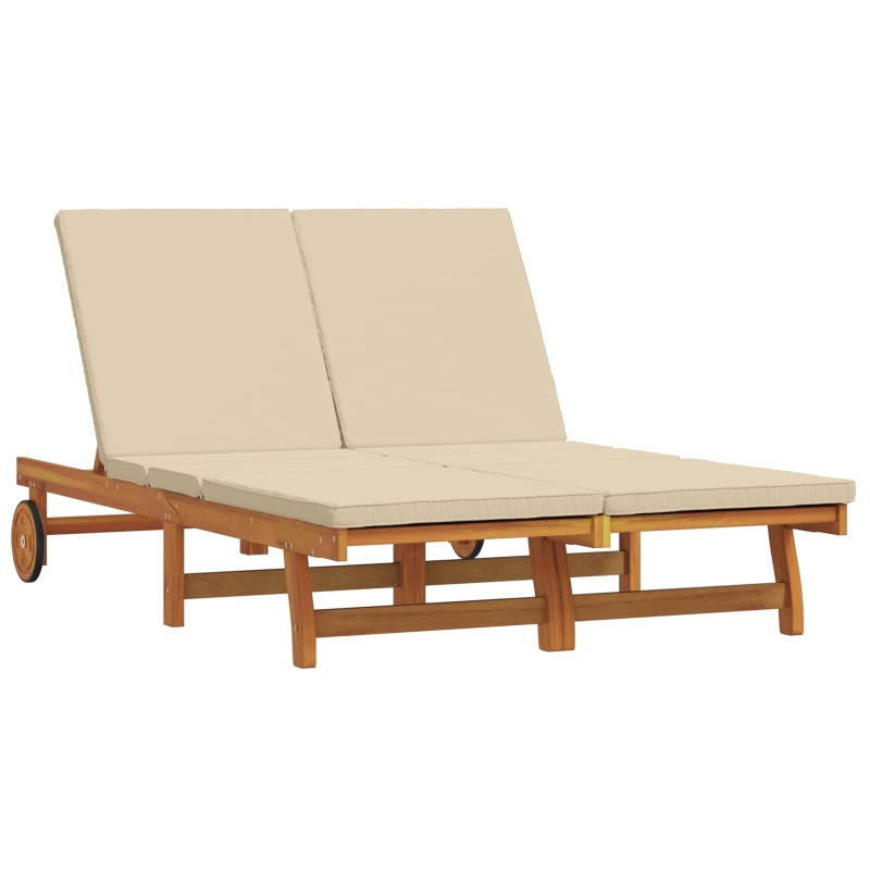 Transat Marron 125 x 200 x 84 cm Bois d'Acacia Massif 515624515624