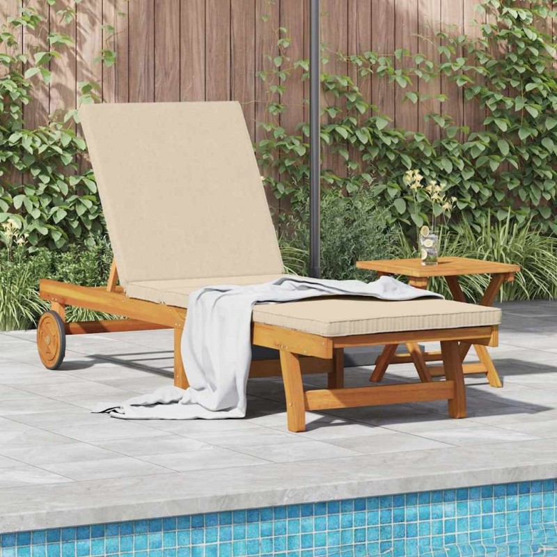 Transat 1-personne 2 pcs Marron Bois d'Acacia Massif 515625515625