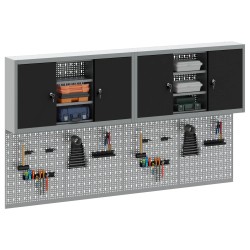 Ensemble d'armoires à outils 6 pcs Noir Acier enduit de poudre 515630515630