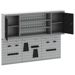 Ensemble d'armoires à outils 4 pcs Noir Acier enduit de poudre 515636515636