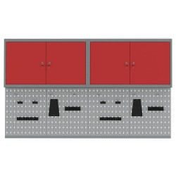 Ensemble d'armoires à outils 6 pcs Rouge Acier enduit de poudre 515639515639