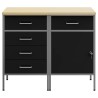 Placard de travail 2 pcs Noir et gris 100 x 55 x 85 cm 515649515649