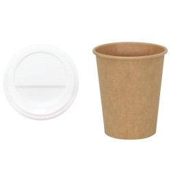 Tasses à café en papier avec couvercles 1000 pcs 8oz 200ml 515681515681