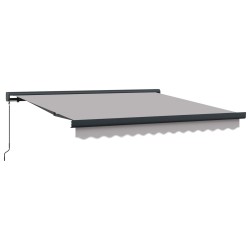 Auvent Rétractable Gris clair 300 x 250 cm Tissu et Métal 515693515693