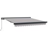 Auvent Rétractable Gris clair 300 x 250 cm Tissu et Métal 515693515693