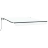 Auvent Rétractable Blanc 300 x 250 cm Tissu et Aluminium 515698515698