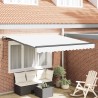 Auvent Rétractable Blanc 300 x 250 cm Polyester et Acier 515700515700