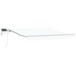 Auvent Rétractable Blanc 300 x 250 cm Tissu et acier 515702515702