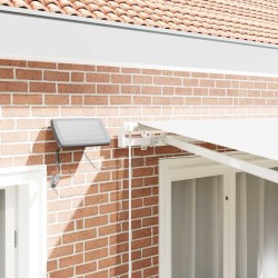 Auvent Rétractable Blanc 300 x 250 cm Tissu et acier 515702515702