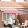 Auvent Rétractable Rouge et Blanc 350 x 250 cm 515718515718