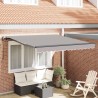 Auvent Rétractable Gris clair 300 x 250 cm Tissu et Aluminium 515722515722