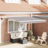 Auvent Rétractable Gris clair 300 x 250 cm Tissu et acier 515729515729