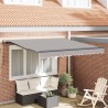 Auvent Rétractable Gris clair 300 x 250 cm Polyester et Acier 515731515731