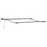 Auvent Rétractable Vert et blanc 300 x 250 cm tissu 515739515739