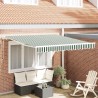 Auvent rétractable électrique Vert et blanc 300 x 250 cm 515740515740