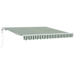 Auvent rétractable électrique Vert et blanc 300 x 250 cm 515740515740