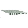 Auvent rétractable électrique Vert et blanc 300 x 250 cm 515740515740