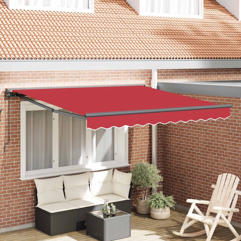 Cadre d'auvent Rouge 300 x 250 cm Polyester avec revêtement PU 515745515745