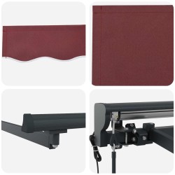 Cadre d'auvent Bordeaux 400 × 300 cm 515747515747
