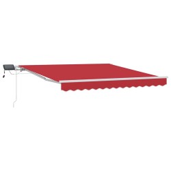 Auvent Rétractable Rouge 300 x 250 cm Tissu et acier 515748515748