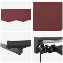 Cadre d'auvent Bordeaux 400 × 300 cm 515749515749