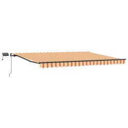 Auvent Rétractable jaune et orange 400 ×300 cm tissu 515751515751