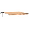 Auvent Rétractable jaune et orange 400 ×300 cm tissu 515751515751