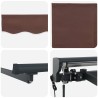 Cadre d'auvent Marron 400 × 300 cm Polyester avec revêtement PU 515753515753
