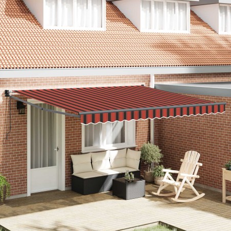 Auvent rétractable électrique orange et marron 400 × 300 cm 515754515754