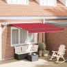 Auvent Rétractable Rouge 300 x 250 cm tissu 515761515761