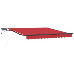 Auvent Rétractable Rouge 300 x 250 cm tissu 515761515761