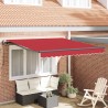 Auvent Rétractable Rouge 300 x 250 cm Tissu et Aluminium 515762515762
