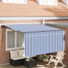 Auvent Rétractable Bleu et Blanc 350 x 250 cm 515763515763