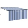 Auvent Rétractable Bleu et Blanc 350 x 250 cm 515763515763
