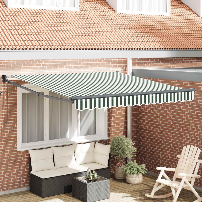 Auvent Vert et blanc 300 x 250 x 165 cm Polyester 515766515766