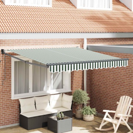 Auvent Vert et blanc 300 x 250 x 165 cm Polyester 515766515766
