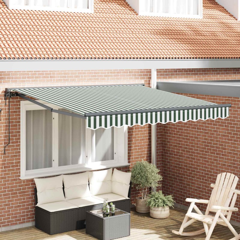 Cadre d'auvent Vert et blanc 300 x 250 cm 515769515769