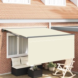 Auvent Rétractable Crème 350 x 250 cm Polyester et Aluminium 515774515774