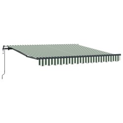 Auvent Rétractable Vert et blanc 300 x 250 cm 515775515775