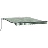 Auvent Rétractable Vert et blanc 300 x 250 cm 515775515775