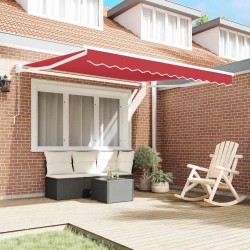 Auvent Rétractable Rouge 300 x 250 cm Polyester et Aluminium 515776515776