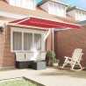 Auvent Rétractable Rouge 300 x 250 cm Polyester et Aluminium 515776515776