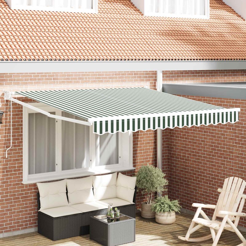Auvent Vert et blanc 300 x 250 x 165 cm Polyester 515780515780